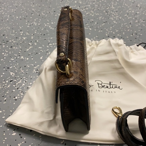 Paolo Bentini Python Print Crossbody Handbag - Picture 4 of 8